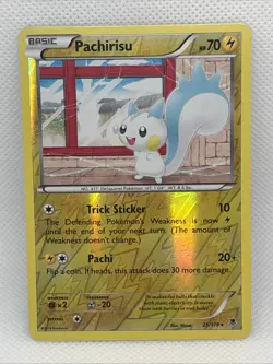 Pachirisu #25/119 Reverse Holo Phantom Forces Pokemon LP+ - Image 1