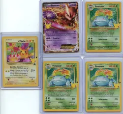 2021 Pokemon Celebrations Lot Of 5 Birthday Pikachu Venusaur Mewtwo - Image 1