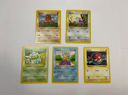 Shadowless Pokemon Base Set Lot Bulbasaur Squirtle Voltorb Rattata Diglett - Image 1