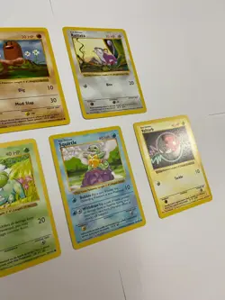 Shadowless Pokemon Base Set Lot Bulbasaur Squirtle Voltorb Rattata Diglett - Image 3