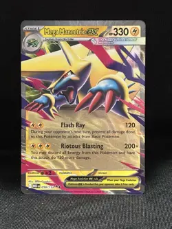 2025 Pokemon Mega Manectric EX Pokemon TCG Mega Evolution Double Rare 050/132 NM - Image 1