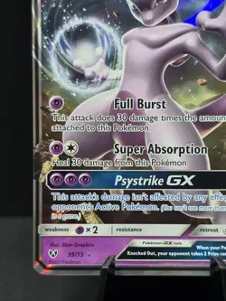 Pokemon Mewtwo GX 39/73 Ultra Rare Full Art Holo Shining Legends Near Mint - Image 5