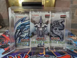 YuGiOh! Duelist Saga - 3x 1st Ed Sealed Packs (Blue Eyes, Neos, Cyber Dragon) - Image 2