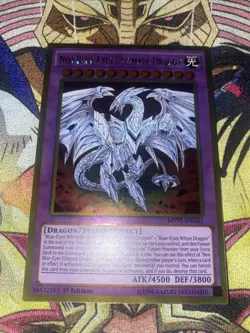 Yugioh Neo Blue-Eyes Ultimate Dragon MVP1-ENG01 Gold Rare 1st Edition NM/M! - Image 1