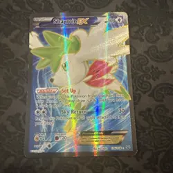 Shaymin EX 106/108 XY Roaring Skies Holo Full Art Ultra Rare Pokemon TCG Card - Image 1