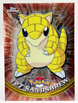 2000 Topps Chrome Pokemon Card Sandshrew #27 Series 1 NM - Image 1
