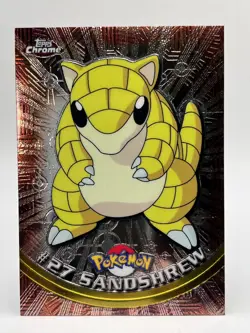 2000 Topps Chrome Pokemon Card Sandshrew #27 Series 1 NM - Image 2