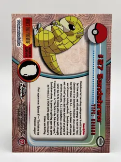2000 Topps Chrome Pokemon Card Sandshrew #27 Series 1 NM - Image 5