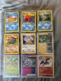 Pokemon Card Lot 1st Editions And Basic Charizard Meowth Krabby - Image 1