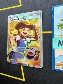 Pokemon Card Pokemon Breeder Shining Legends Full Art 73/73 313 💎NM💎 - Image 4