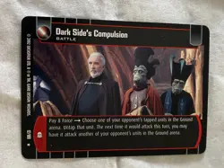 2002 Star Wars TCG WOTC DARK SIDE'S COMPULSION Rare Card NEVER PLAYED - Image 1