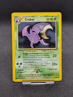 Pokemon Card Crobat 4/64 Neo Revelation Set Holo Rare Played - Image 1
