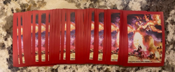 POKEMON TCG S&S Ultra-Premium Collection Charizard ETB Card Sleeves Lot Of (70) - Image 1