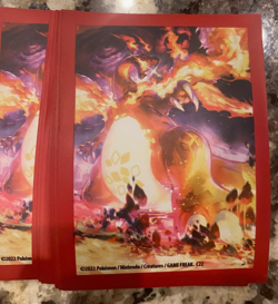 POKEMON TCG S&S Ultra-Premium Collection Charizard ETB Card Sleeves Lot Of (70) - Image 2