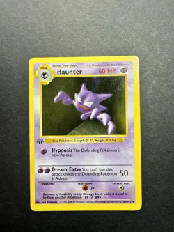 Pokemon Cards: Base Set 1st Edition Uncommon: Haunter 29/102 - Image 1