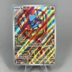 Pokemon TCG Riolu ME01 Black Star Promo Mega Evolution Exclusive Holo Card - Image 1