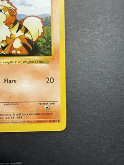Pokemon Cards: Base Set 1st Edition Uncommon: Growlithe 28/102 - Image 4