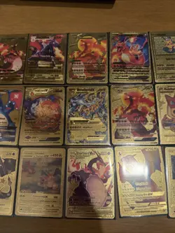 Pokemon Card Gold Fan Art & Black Fan Art Lot Over 40 Cards Charizard Pikachu - Image 3