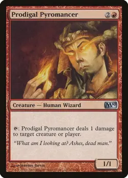 1x FOIL Prodigal Pyromancer - M10 2010 - NM/EX - German - MTG Direct Damage - Image 3