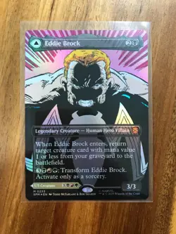 Magic The Gathering Marvel’s Spider Man Eddie Brock (0233) Borderless Foil - Image 2