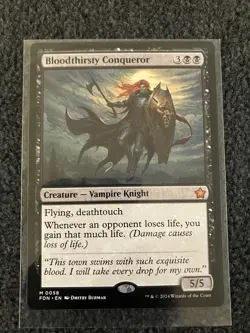 Magic The Gathering MTG - Bloodthirsty Conqueror - Foundations - Image 1