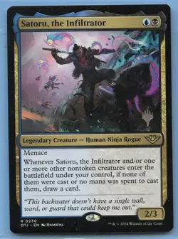 MTG: Planeswalker Stamp: Outlaws of Thunder Junction: Satoru, the Infiltrator - Image 1