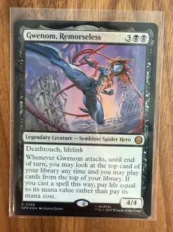 Magic the Gathering - Gwenom, Remorseless Foil - Promo - Spider-Man - M/NM - Image 1