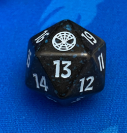 Magic: The Gathering - Spider-Man - Pre-Release D20 Spindown Die DICE - Blue - Image 1