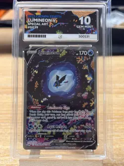Pokemon TCG: Lumineon V GG39/GG70 Crown Zenith Special Art Graded ACE 10 - Image 1
