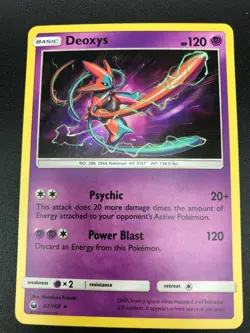 Deoxys HOLO RARE 67/168 Pokemon TCG SM Celestial Storm Card NM Shiny foil 2016 - Image 1