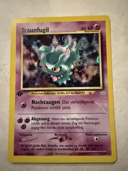 Traunfugil 11/64 Holo GERMAN 1st Edition Neo Revelation Pokemon Card - Image 3