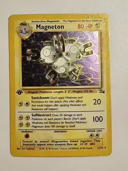 Pokemon Fossil Set 1st Edition Magneton Holo 11/62 - Ungraded Rare - Image 1