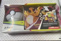 Pokemon 2021 Charizard Collectors Chest Tin Lunchbox & Poke Ball Tin 2 Pack - Image 1