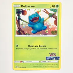 2022 Pokemon Illustration Contest SWSH303 Bulbasaur Promo NM - Image 1