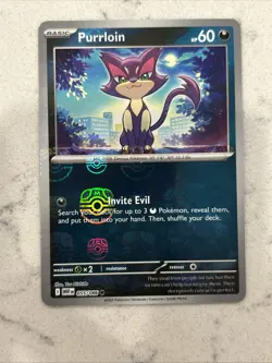 Pokemon: White Flare ENGLISH Purrloin 055/086 Reverse Holo Master Ball Pattern - Image 2