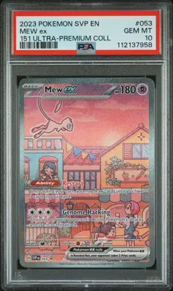2023 POKEMON SVP EN-SV BLACK STAR PROMO 151 ULTRA-PREM COLL #053 MEW EX PSA 10 - Image 1