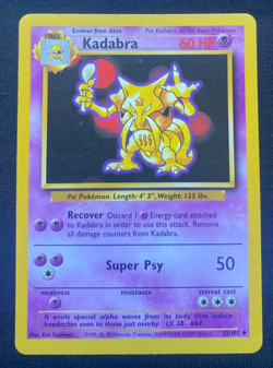Pokemon TCG - Kadabra - Base Set 32/102 - LP - Image 1