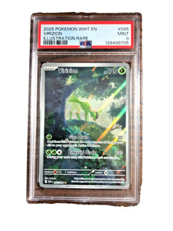 Virizion Illustration Rare #095 - PSA MINT 9 - 2025 SV White Flare - Pokemon TCG - Image 1
