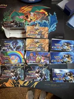 Pokemon TCG Empty Booster Box Lot - Cosmic Eclipse,Burning Shadows,Unified MORE - Image 1