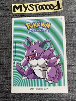 Carte Pokemon Dunkin Boomer #34 Nidoking 2000 Nintendo OCCASION - Image 1