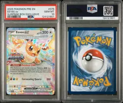 2025 POKEMON PRE EN-PRISMATIC EVOLUTIONS SURPRISE BOX EXCLUSIVE EEVEE EX PSA 10 - Image 3