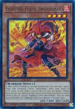 Fighting Flame Swordsman - 1st Edition Maze of Millennia LP YuGiOh - Image 1