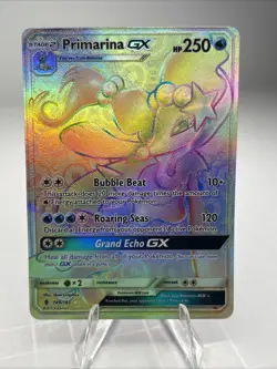 Pokemon TCG Primarina GX Holo Secret Rare Card Guardians Rising 149/145 - Image 1