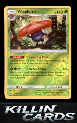 Reverse Holofoil Vileplume (15) 15/64 Holo Rare Jungle Pokemon Card NM - Image 1