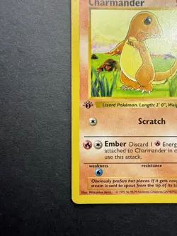 Pokemon Cards: Base Set 1st Edition Common: Charmander 46/102 - Image 5