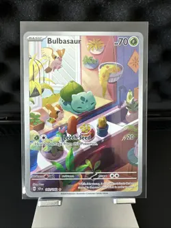 Pokemon TCG Bulbasaur Stellar Crown Illustration Card 143/142 - Image 1