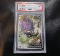 PSA 9 N's Zorua SVP 189 (Pokemon Center) Stamped Black Star Promo Pokemon Card - Image 1