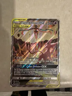 Espeon & Deoxys GX Oversized - (SM Black Star Promo) SM240 Jumbo Cards Holo - Image 1
