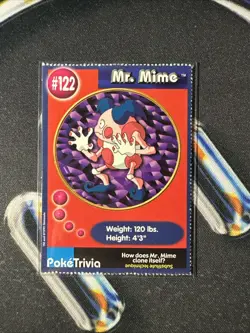 Mr. Mime 1999 Original 151 Pokemon Burger King PokeTrivia Trading Card #122 - Image 1