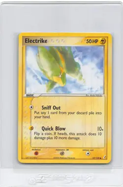 ELECTRIKE 52/100 - NON-HOLO - Crystal Guardians - 2006 Pokemon Card - NM - Image 1